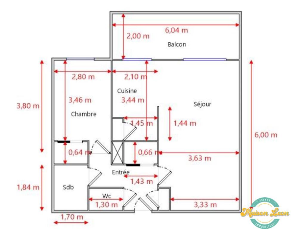 Appartement T2 BOURGOIN JALLIEU (38300) Maison LEON